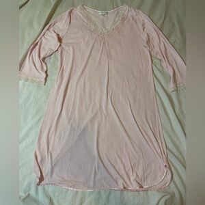 Miss Elaine Soft Pink Lace Nightgown